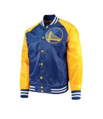 Buy Golden State Warriors Varsity Jacket in Blue & Yellow