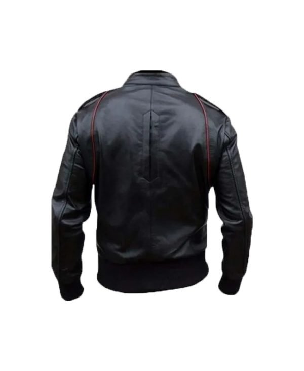 Order Men's Leather Motorcycle Jacket in black