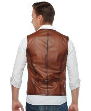men leather vest
