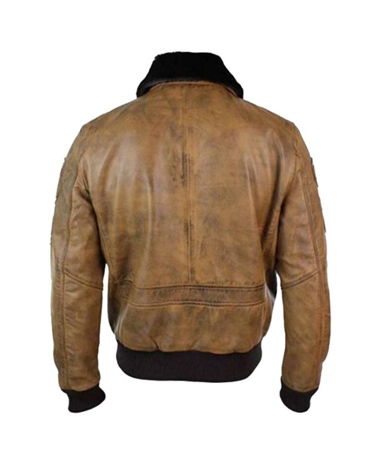 Buy Aviator Bomber Men's Leather Jacket Tan Brown