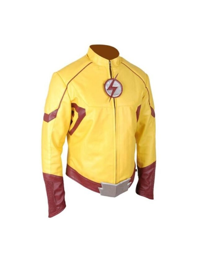 The Flash Wally West Yellow Leather Jacket for Men