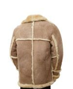 Stylish Men's Sheepskin Beige Fur Coat