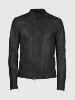 Buy Maverick Men's Black Biker Leather Jacket - The Jacket Place