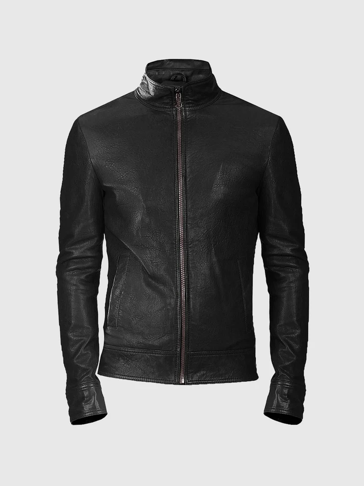 Midnight Racer Men s Leather Biker Jacket The Jacket Place