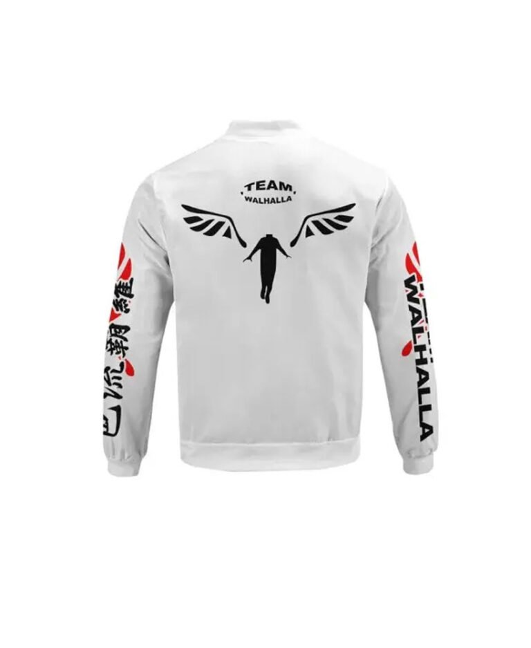 Valhalla Bomber Jacket White Color for Men