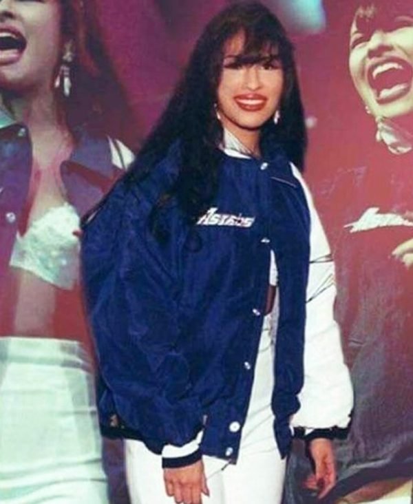 Stylish Selena Quintanilla Blue Bomber Jacket for Women