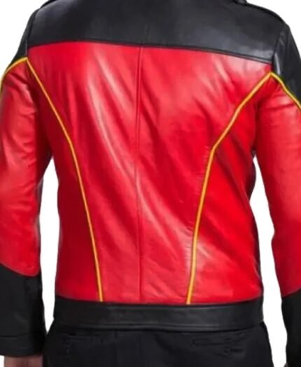 Buy Robin Tim Drake Leather Jacket in Red - The Jacket Place