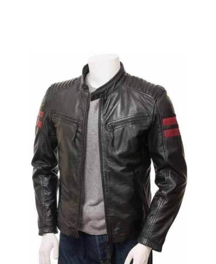 Buy Black Men's Cafe Racer Biker Jacket