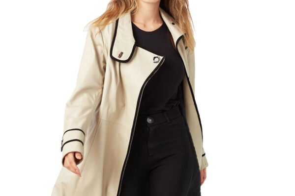 Buy Alaska Lambskin Leather Trench Coat for Women