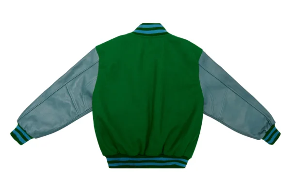 Varsity Jacket - Bright Kelly Green and Columbia Blue