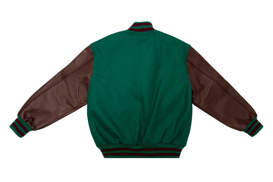 Teal And Brown Varsity Jacket