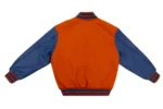 Shop Pumpkin Orange and Bright Royal Varsity Jacket