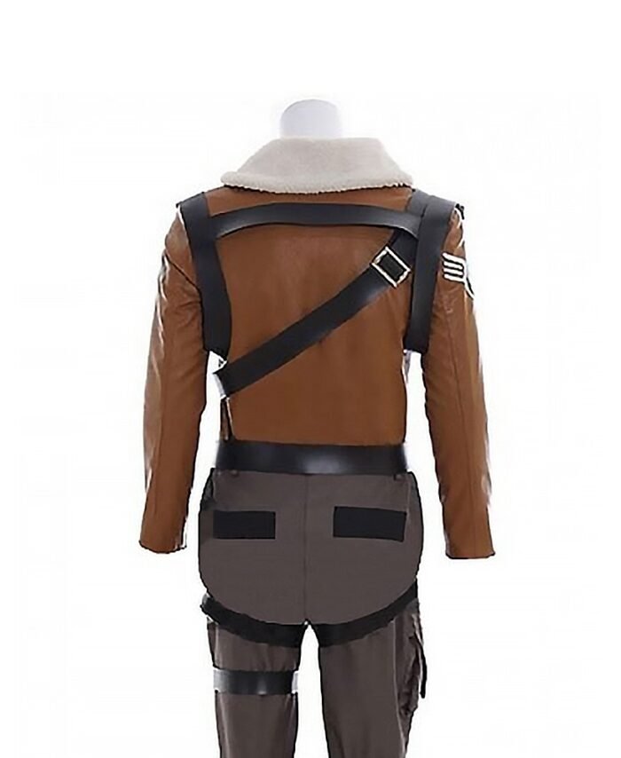 Fortnite Raptor Gaming Leather Jacket Brown for Men