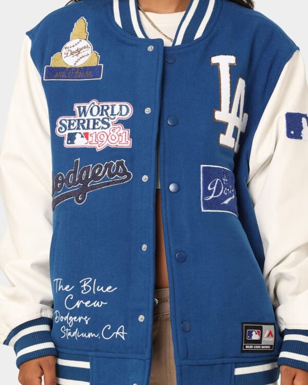 Los Angeles Dodgers Multi Hit Varsity Jacket Royal Color