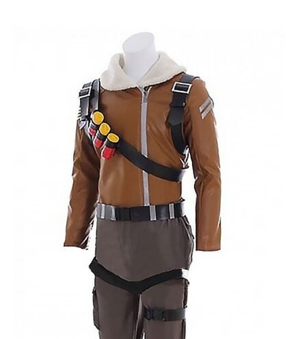 Buy Fortnite Raptor Gaming Leather Jacket Brown