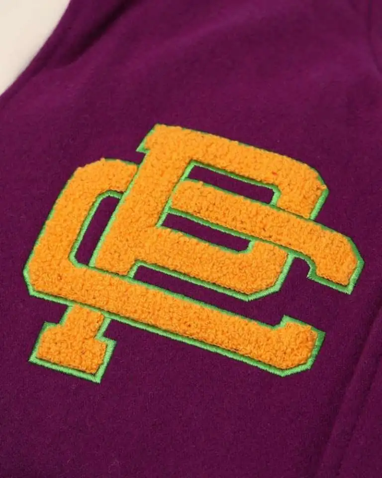 Peace Varsity Jacket In Purple
