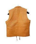 Buy Lorne Greene Leather Vest Tan Brown - The Jacket Place