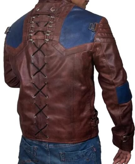 Cameron Cuffe Krypton Leather Jacket Brown on sale