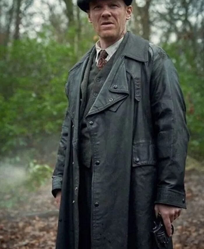 Mens Jimmy McCavern Peaky Blinders Leather Coat