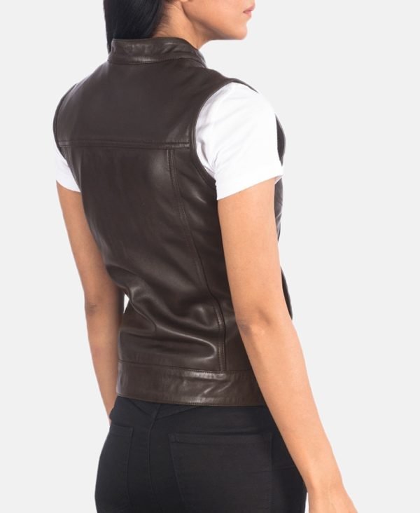 women leather vest