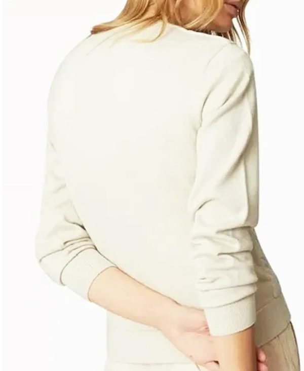 Erin Doherty White Quilted Jacket for Women