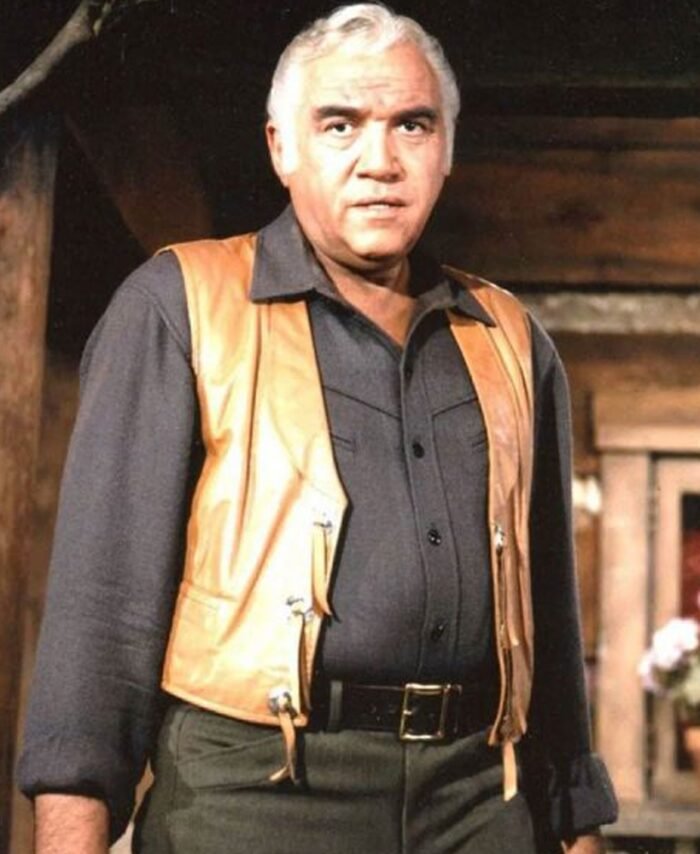 Lorne Greene Leather Brown Vest on Sale - The Jacket Place