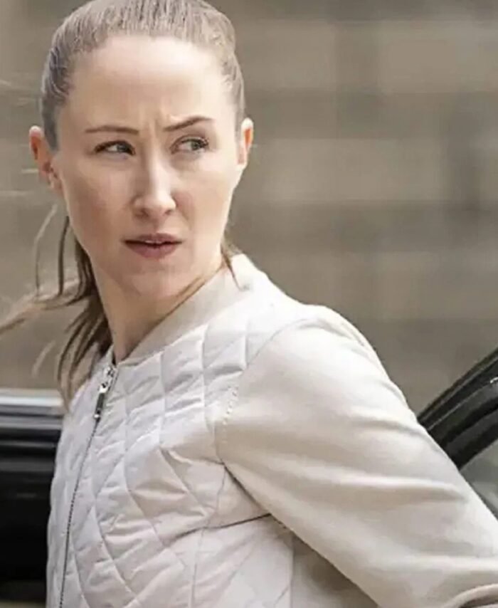 Buy Celebrity Erin Doherty White Quilted Jacket
