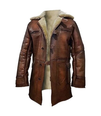 Dark Knight Rises Shearling Coat for Men