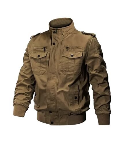 Buy Air Force Pilot Beige Bomber Jacket for Men