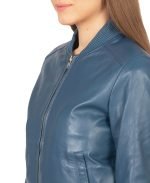 women leather bomber jacket