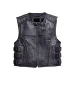 Buy Swat II Black Leather Vest
