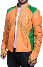 Smallville Arthur Curry Aquaman Orange Leather Jacket