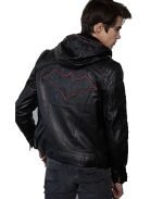 Blackout Arkham Knight Leather Jacket in Black