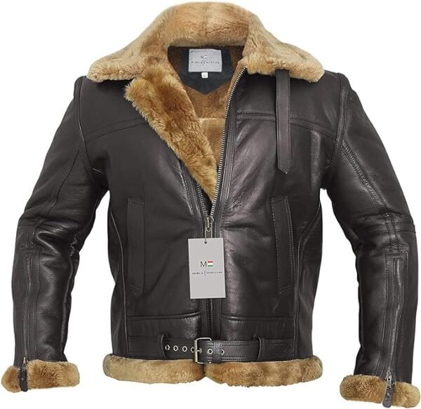 Buy Aviator Ginger Bomber Leather Jacket from The Jacket Place