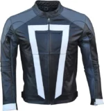 Buy Gabriel Luna Agents Of Sheild Blue Leather Jacket for Men