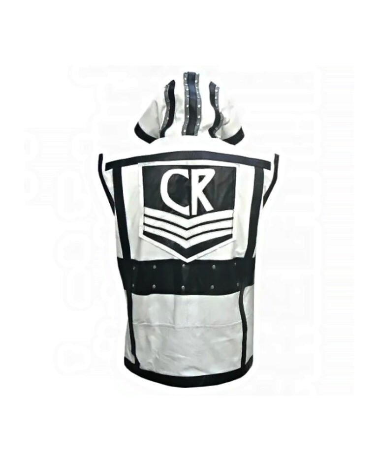 Buy WWE Super star Cody Rhodes Leather Vest in Black White Combo