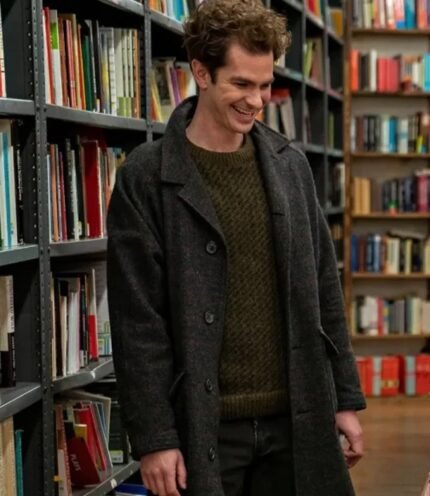 Black Andrew Garfield Wool Coat