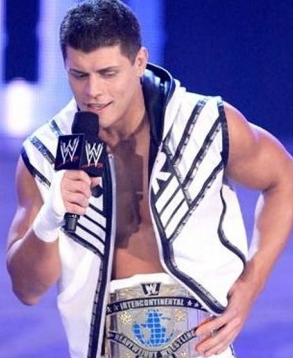 WWE Super star Cody Rhodes Black & White Leather Vest