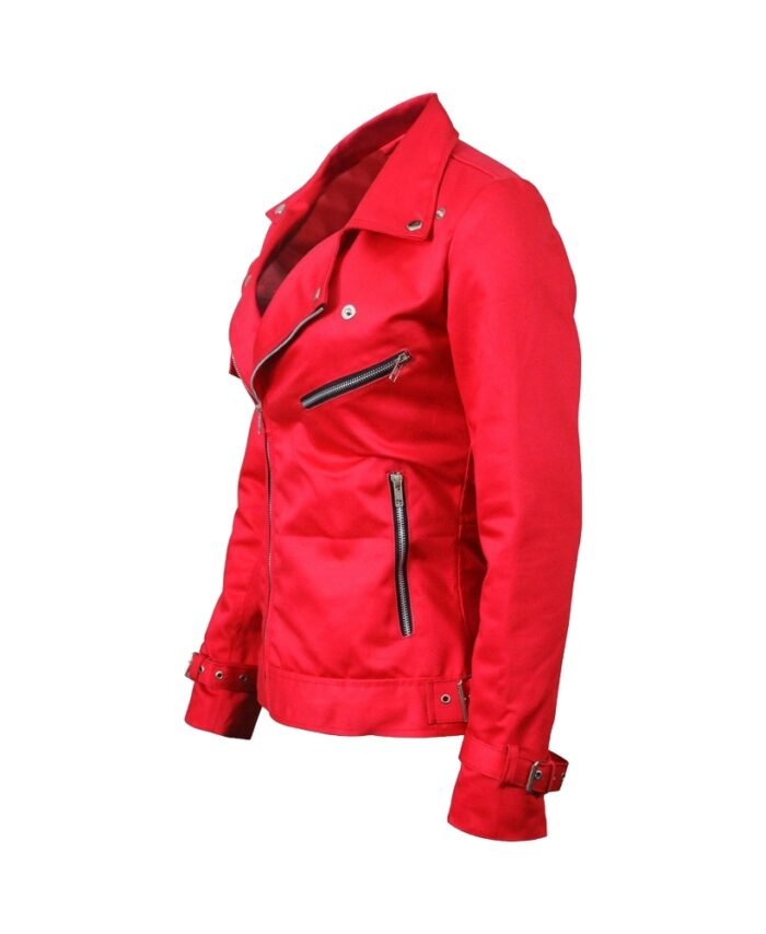 Buy Southside Serpents Leather Jacket Red for Women