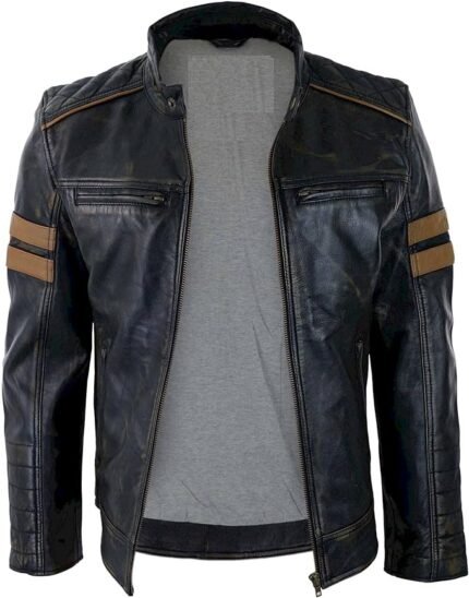 Buy Cafe Racer Moto Jacket Black