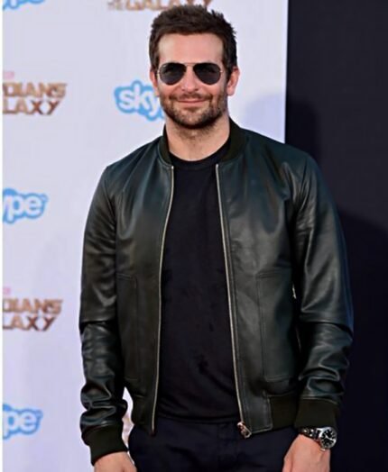 Celebrity Bradley Cooper Green Bomber Jacket for Men