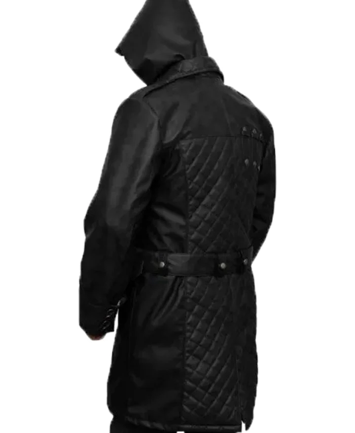 Buy Men Assassin's Creed Black Leather Trench Coat