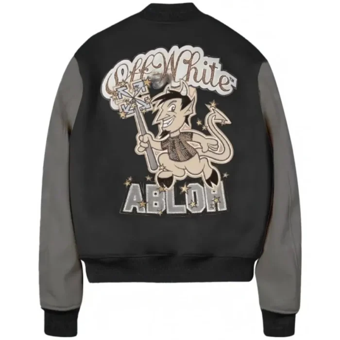 BUY AC MILAN VARSITY BOMBER JACKET IN BLACK SHADE