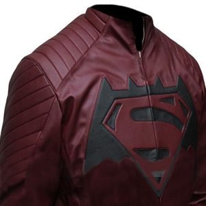 Buy Batman vs Superman Dawn Of Justice maroon Leather Jacket - The Jacket Place