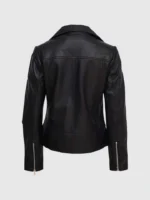 Buy Women's Black Leather Biker Jacket - The Jacket Place