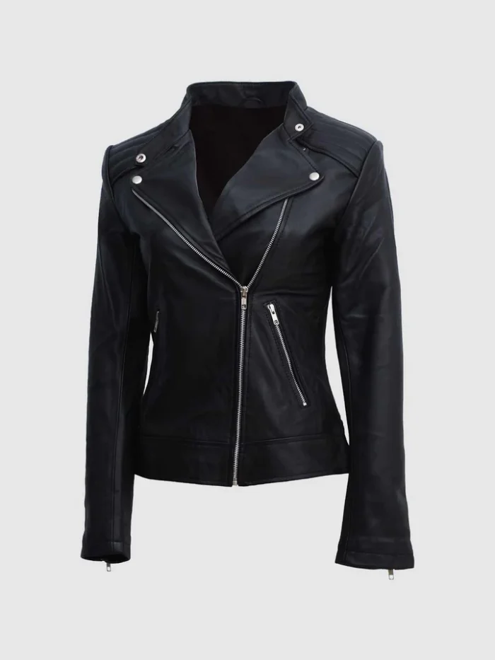 Buy Black Leather Moto Jacket for Women