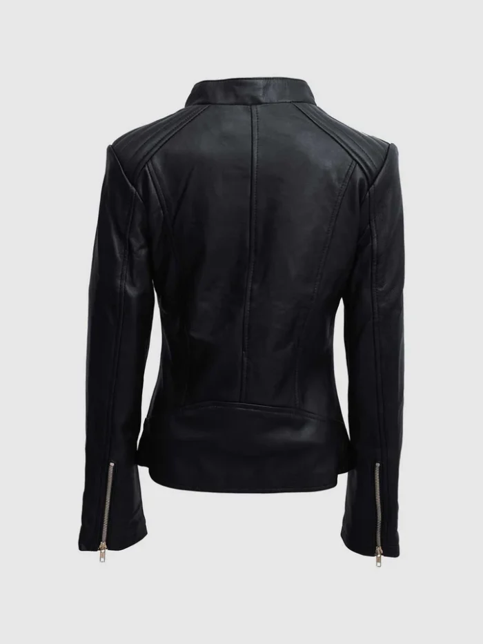 Buy Black Leather Moto Jacket on Sale