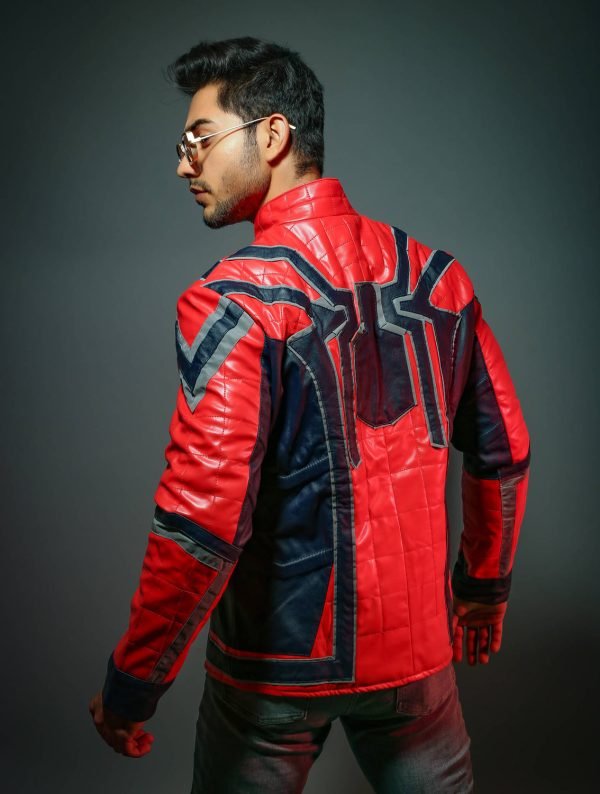 Red and Black Men's Handmade Spider Costume Jacket - The Jacket Place