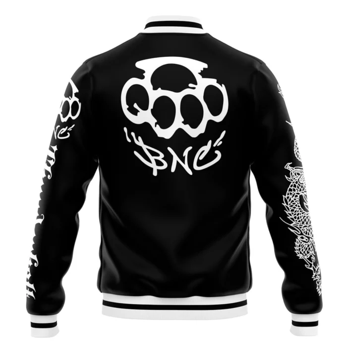 Black Burn Knuckles Crew L Varsity Jacket