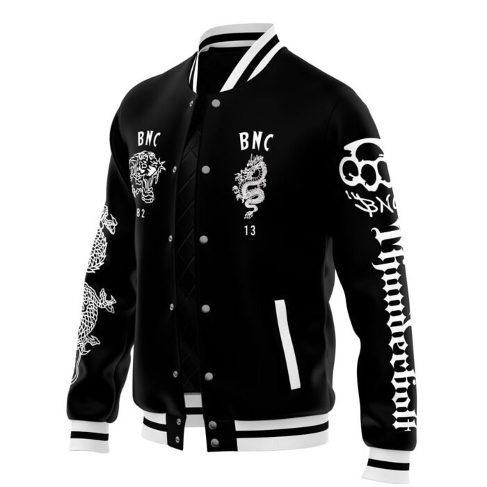 Buy Burn Knuckles Crew L Varsity Jacket in Black